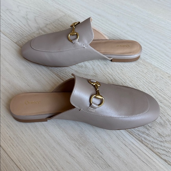 Quince Italian Leather Horsebit Loafer Mule Size 8. - Picture 3 of 7